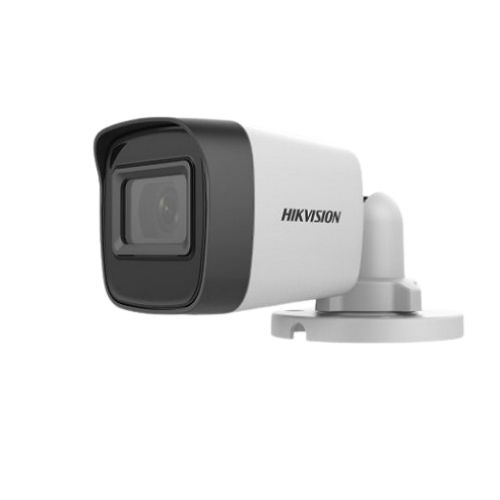 Camera HDTVI DS-2CE16H0T-ITPFS thân trụ mini 5MP có âm thanh  vỏ nhựa