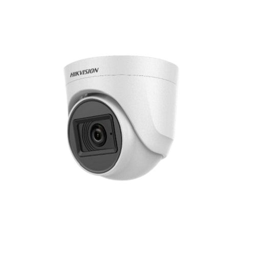 Camera HDTVI DS-2CE76D0T-ITPFS bán cầu cố định 2MP tích hợp mic  vỏ nhựa