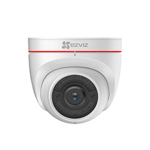 Camera Wifi  Ezviz C4W IP bán cầu ngoài trời có đèn còi báo động nhấp nháy tích hợp 2 ăng ten wifi 