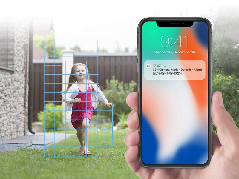 Ezviz C3N nhận thông báo qua app Ezviz theo thời gian thực Ezviz C3N nhận thông báo qua app Ezviz theo thời gian thực