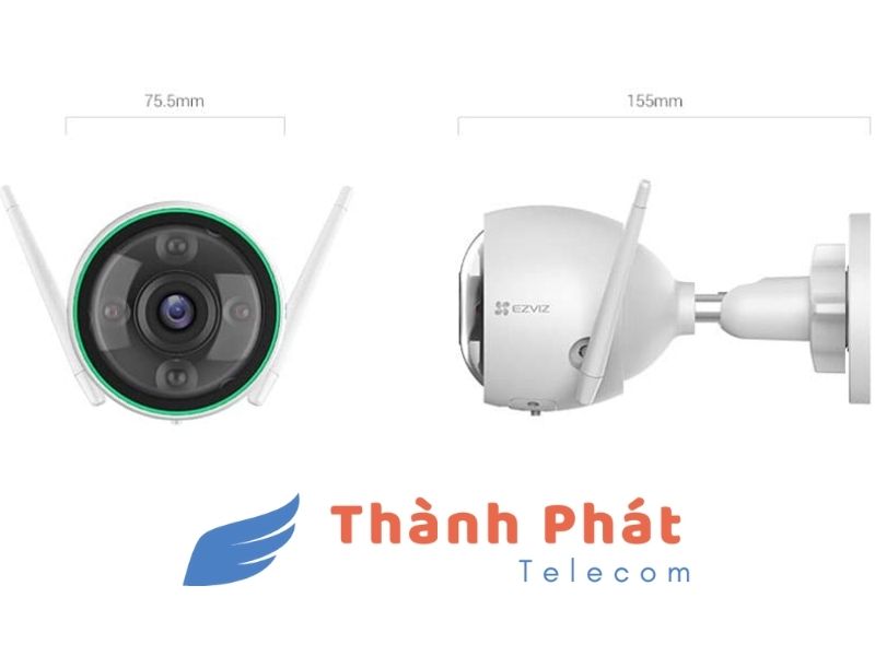 Kích thước camera Ezviz C3N Kích thước camera Ezviz C3N